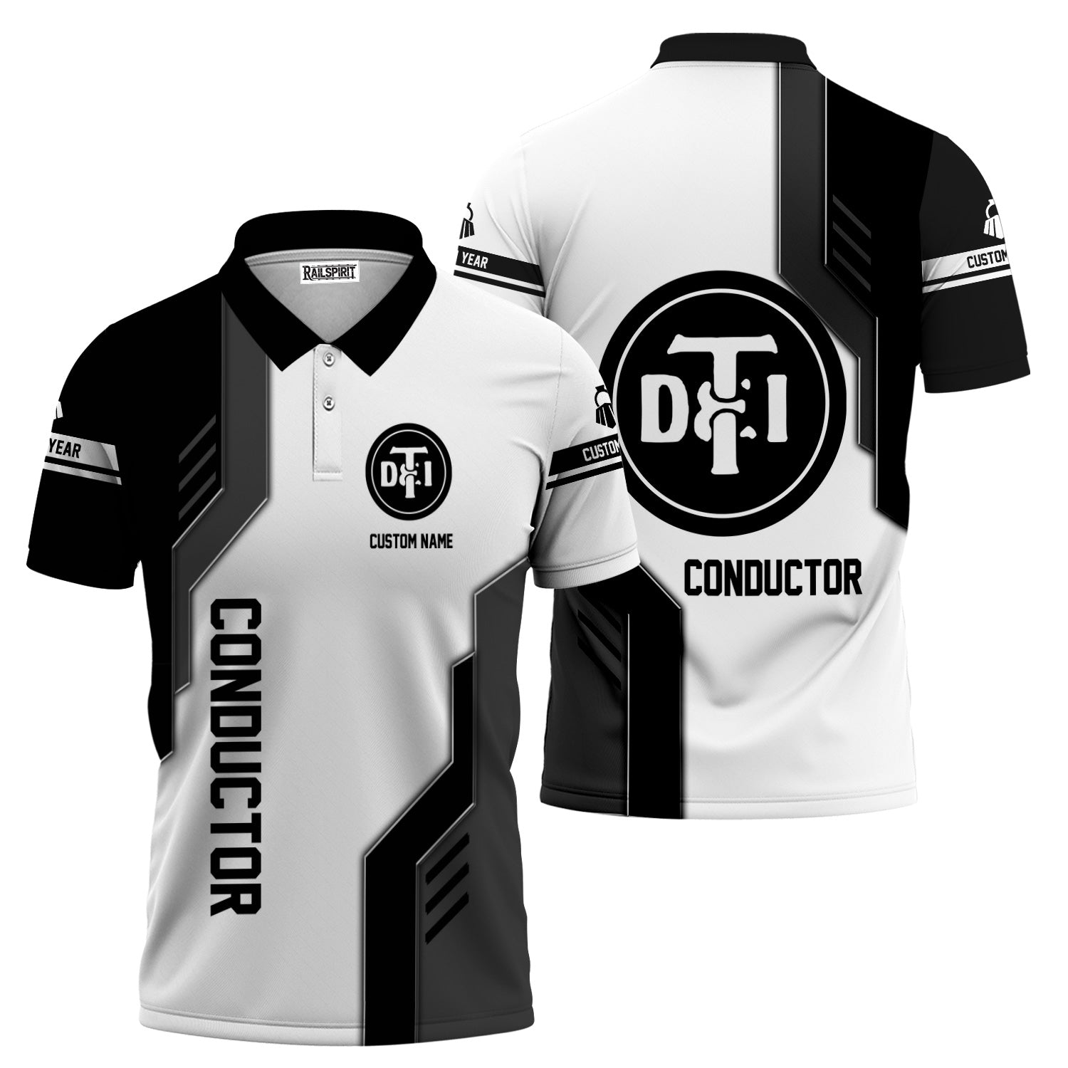 Railspirit Personalized Detroit Toledo And Ironton Railroad Polo Shirt Unique Railway Style with Custom Job Train Shirt