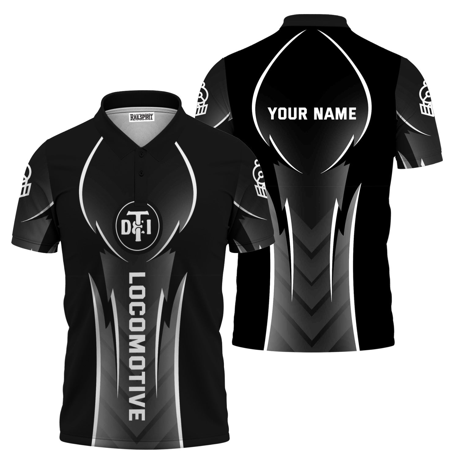 Railspirit Personalized Detroit Toledo And Ironton Railroad Polo Shirt Striking Line Style Train Shirt For Locomotive Lovers