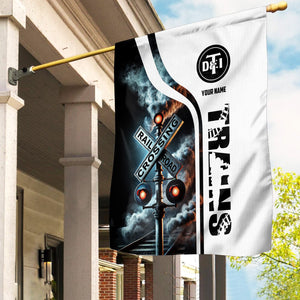 Railspirit Personalized Detroit Toledo And Ironton Railroad Garden Flag Railroad Crossing Sign Flag All Over Print