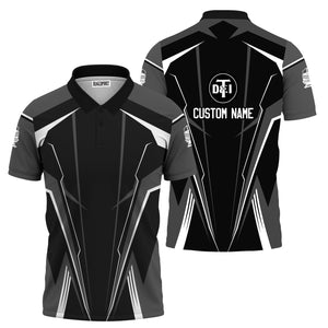 Railspirit Personalized Detroit Toledo And Ironton Railroad Polo Shirt Lightning-Edge Design Train Shirt For Railroad Lovers