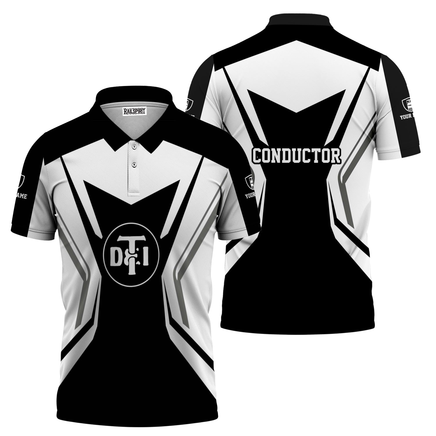 Railspirit Personalized Detroit Toledo And Ironton Railroad Polo Shirt Unique Style with Custom Job Train Shirt