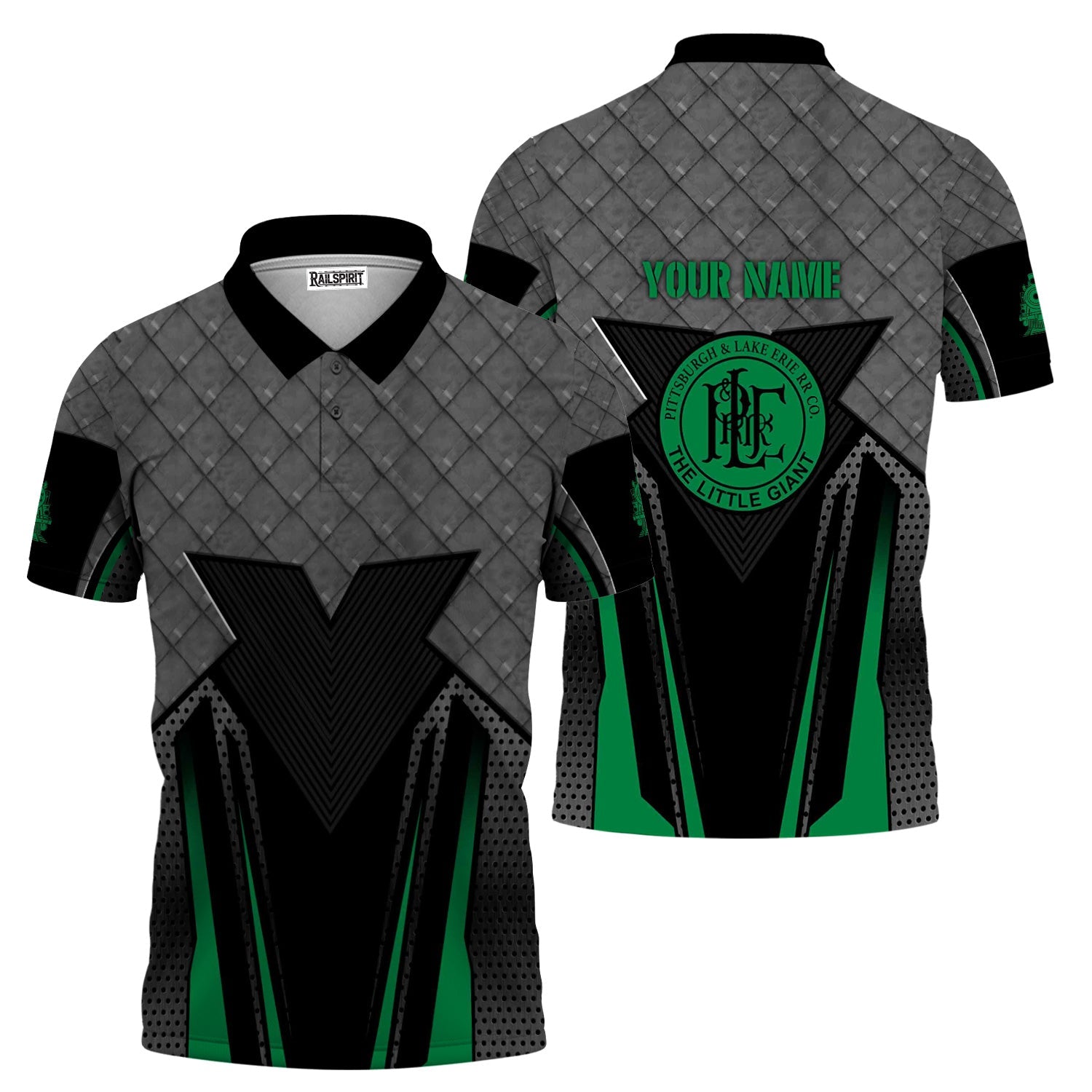 Railspirit Personalized Pittsburgh And Lake Erie Railroad Polo Shirt Rugged Steel Vibes Train Shirt All Over Print