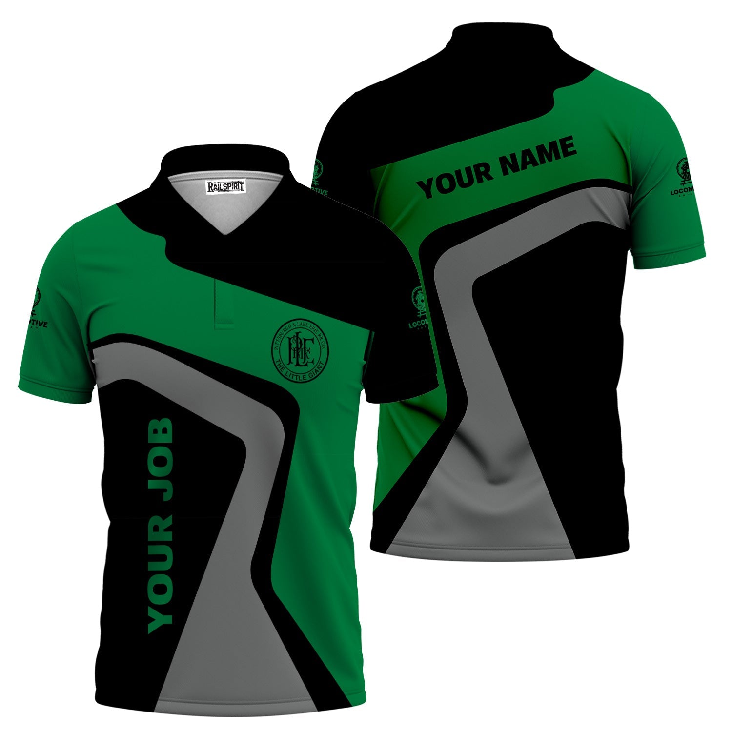 Railspirit Personalized Pittsburgh And Lake Erie Railroad Polo Shirt Unique Design with Custom Job Position Train Shirt
