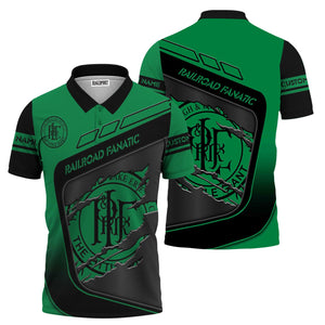 Railspirit Personalized Pittsburgh And Lake Erie Railroad Polo Shirt Ripped Texture Style Train Shirt For Railroad Fanatic