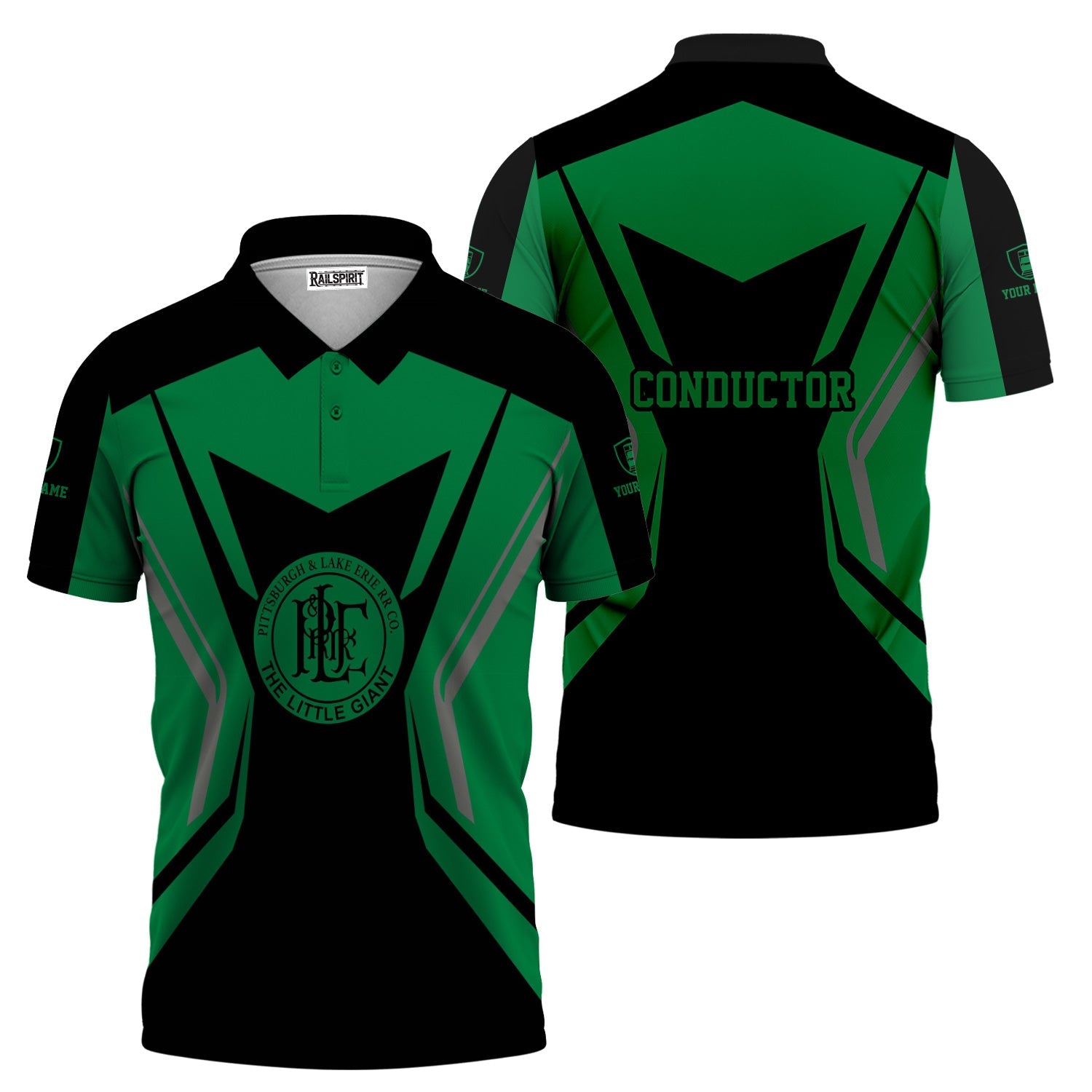 Railspirit Personalized Pittsburgh And Lake Erie Railroad Polo Shirt Unique Style with Custom Job Train Shirt