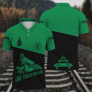 Railspirit Personalized Pittsburgh And Lake Erie Railroad Polo Shirt One Track Mind Unisex Train Shirt Gift Idea For Train Lover