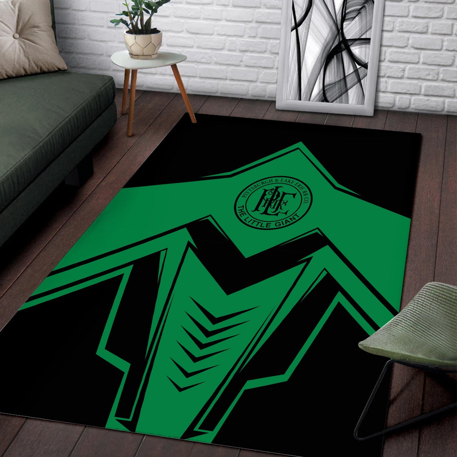 Railspirit Pittsburgh And Lake Erie Railroad Area Rug Railway Trainspotter Style Rug Gift Idea For Foamers