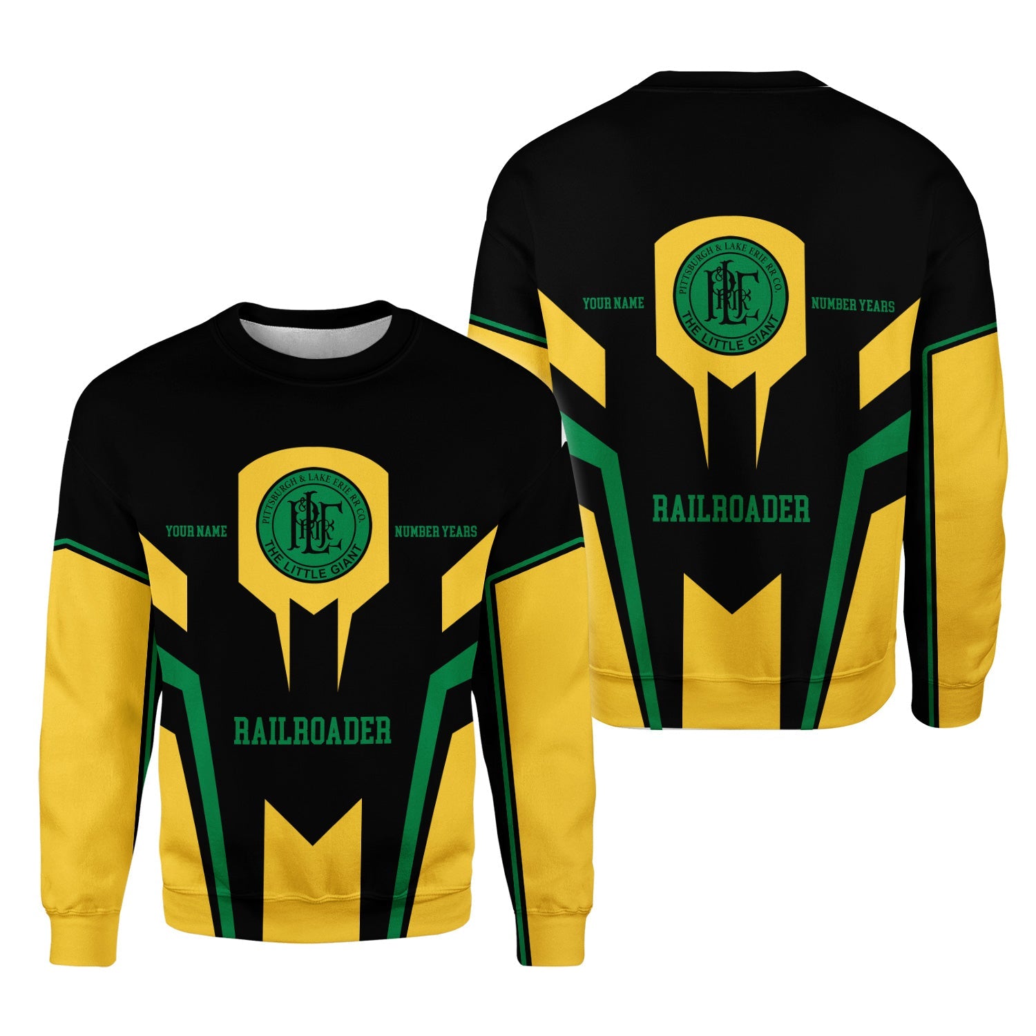Railspirit Personalized Pittsburgh And Lake Erie Railroad Sweatshirt Custom Year Railroader Shirt Gift Idea For Train Lover