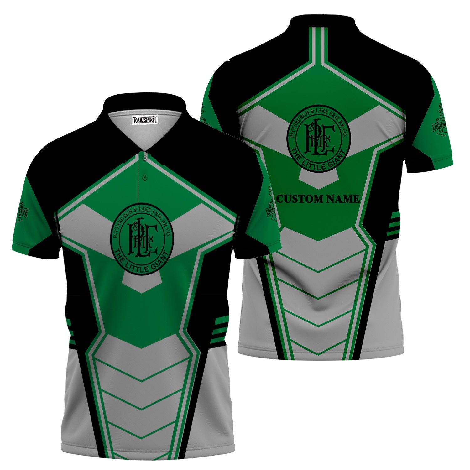 Railspirit Personalized Pittsburgh And Lake Erie Railroad Polo Shirt Engine-Inspired Style Train Shirt for Railroad Fanatic