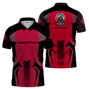 Railspirit Personalized Durango And Silverton Narrow Gauge Railroad Polo Shirt Standout Style with Custom Position Train Shirt