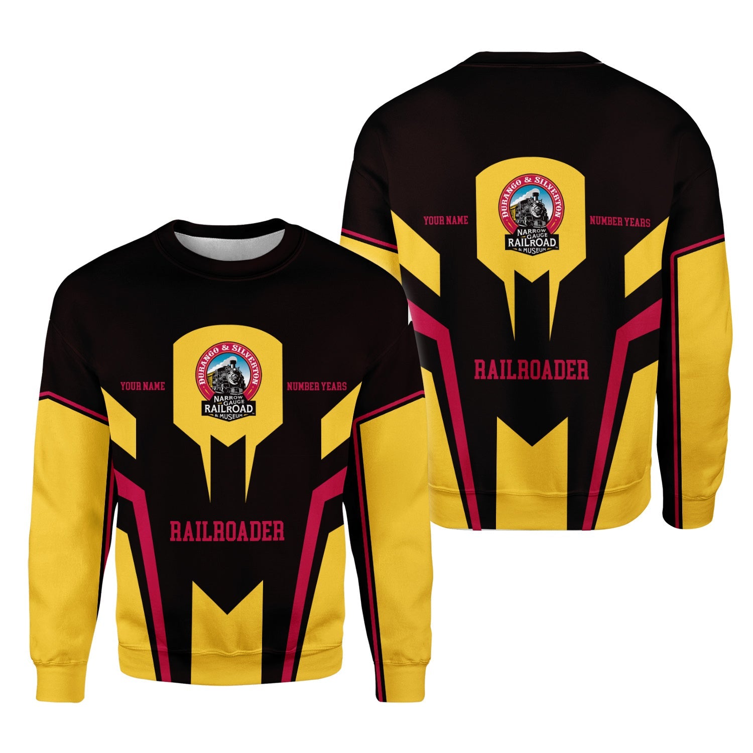 Railspirit Personalized Durango And Silverton Narrow Gauge Railroad Sweatshirt Custom Year Railroader Shirt Gift Idea For Train Lover