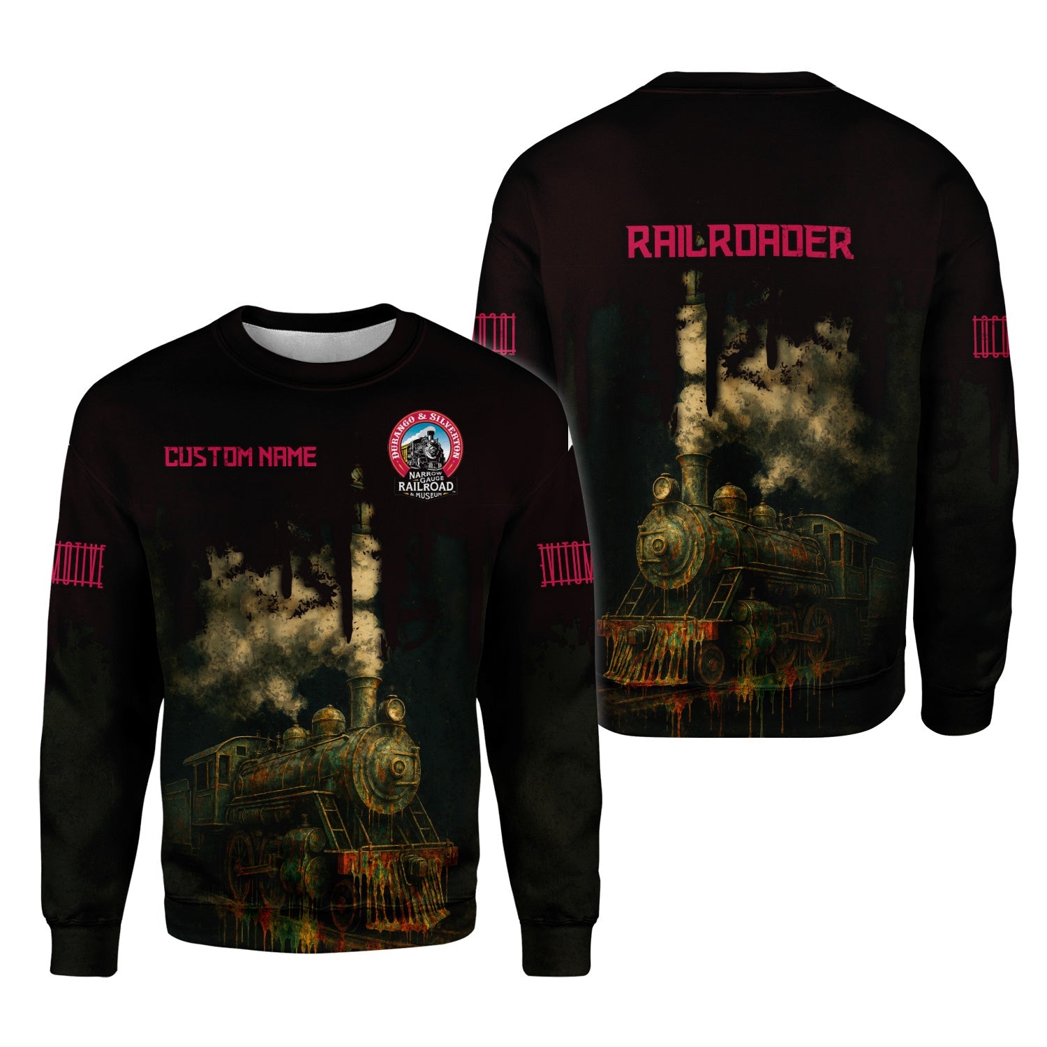 Railspirit Personalized Durango And Silverton Narrow Gauge Railroad Sweatshirt Vintage Train Art Style Shirt For Locomotive Fans