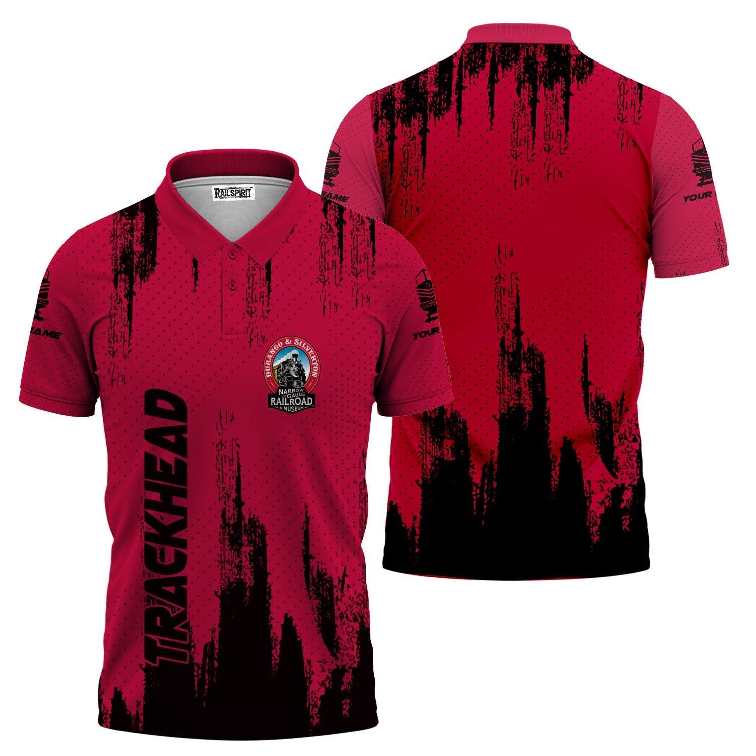 Railspirit Personalized Durango And Silverton Narrow Gauge Railroad Polo Shirt Paint Impact Design Train Shirt for Trackhead