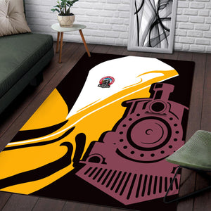 Railspirit Durango And Silverton Narrow Gauge Railroad Area Rug Flame-Inspired Style Rug Gift Idea For Train Lovers