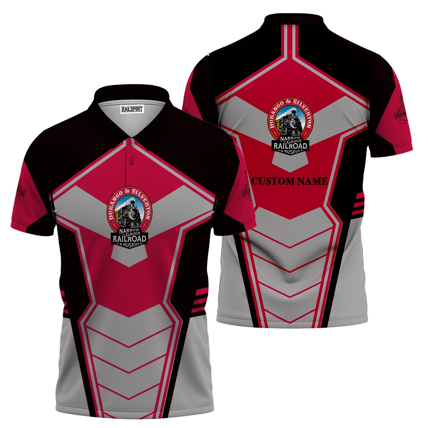 Railspirit Personalized Durango And Silverton Narrow Gauge Railroad Polo Shirt Engine-Inspired Style Train Shirt for Railroad Fanatic