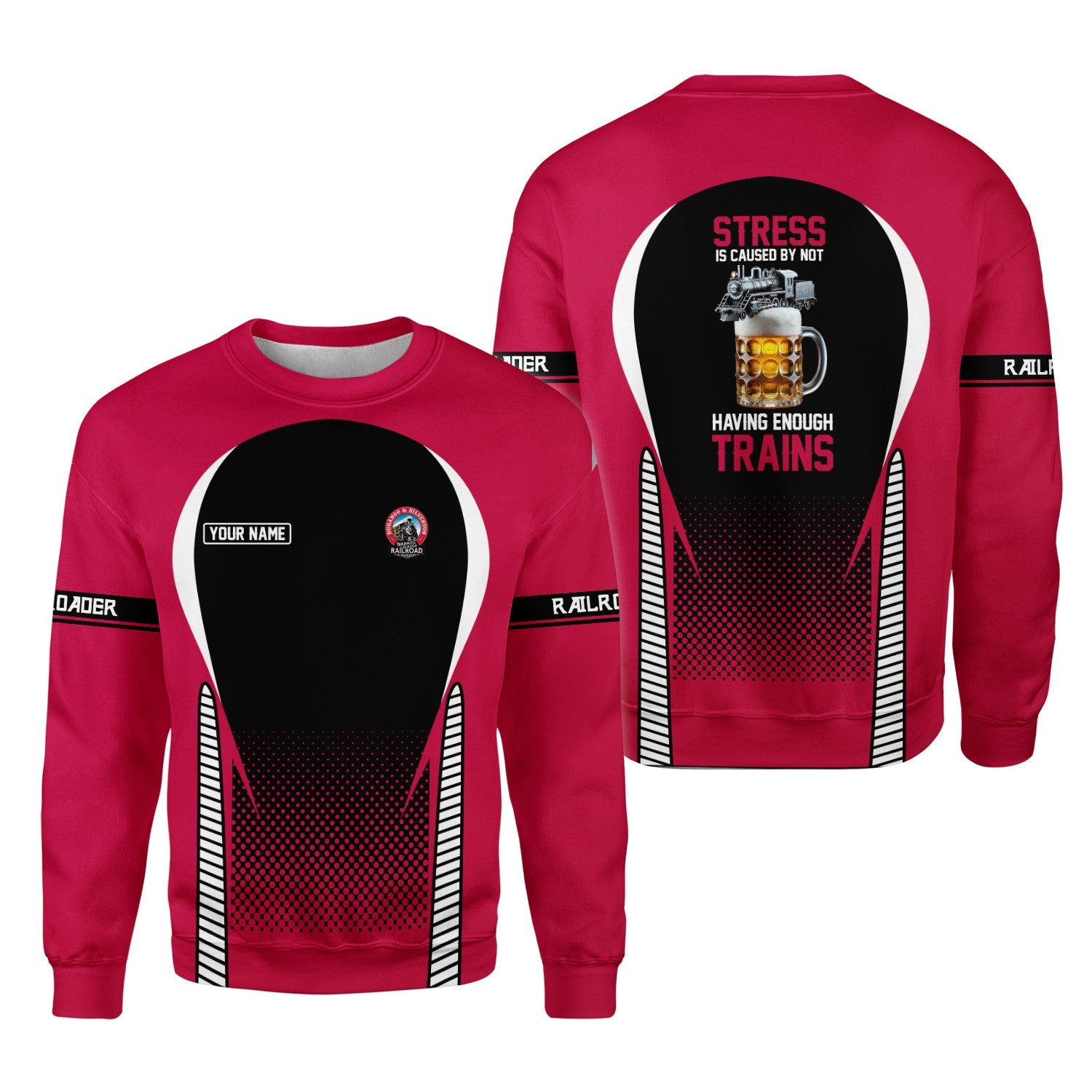 Railspirit Personalized Durango And Silverton Narrow Gauge Railroad Sweatshirt Stress Is Caused By Not Having Enough Trains Shirt All Over Print Shirt