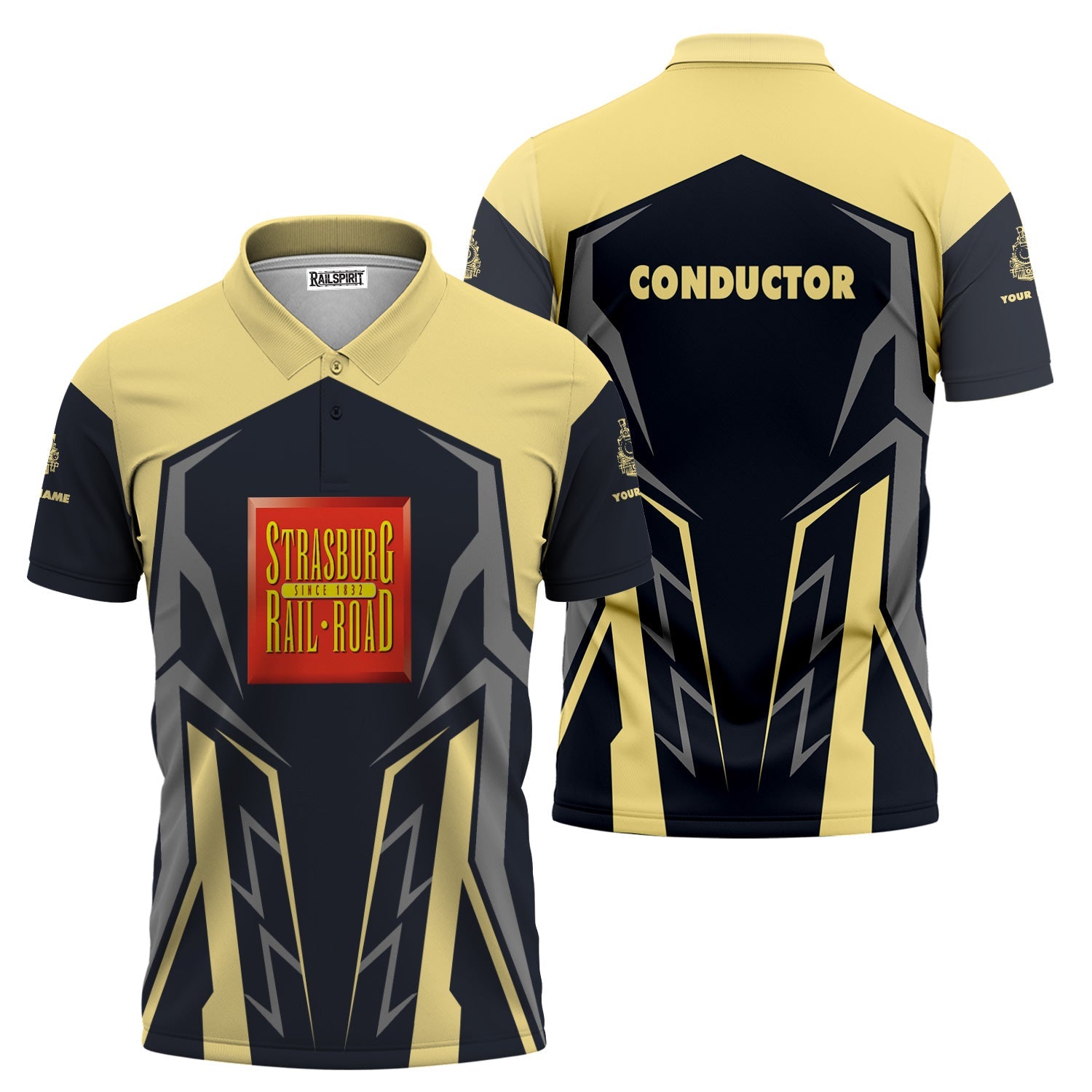 Railspirit Personalized Strasburg Railroad Polo Shirt Futuristic Design with Custom Job Train Shirt