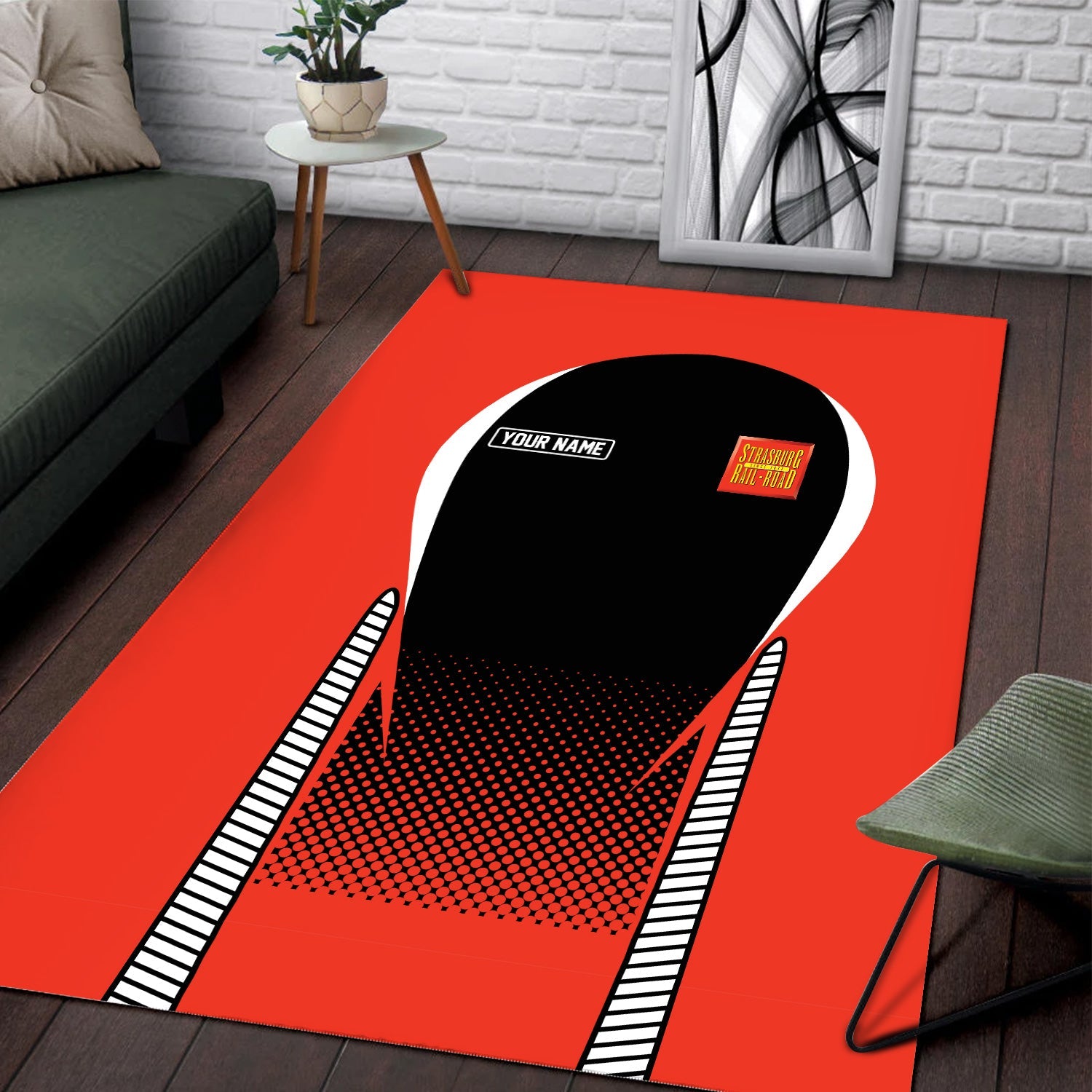 Railspirit Personalized Strasburg Railroad Area Rug All Over Printed Rug