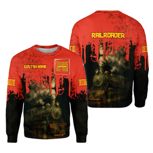 Railspirit Personalized Strasburg Railroad Sweatshirt Vintage Train Art Style Shirt For Locomotive Fans