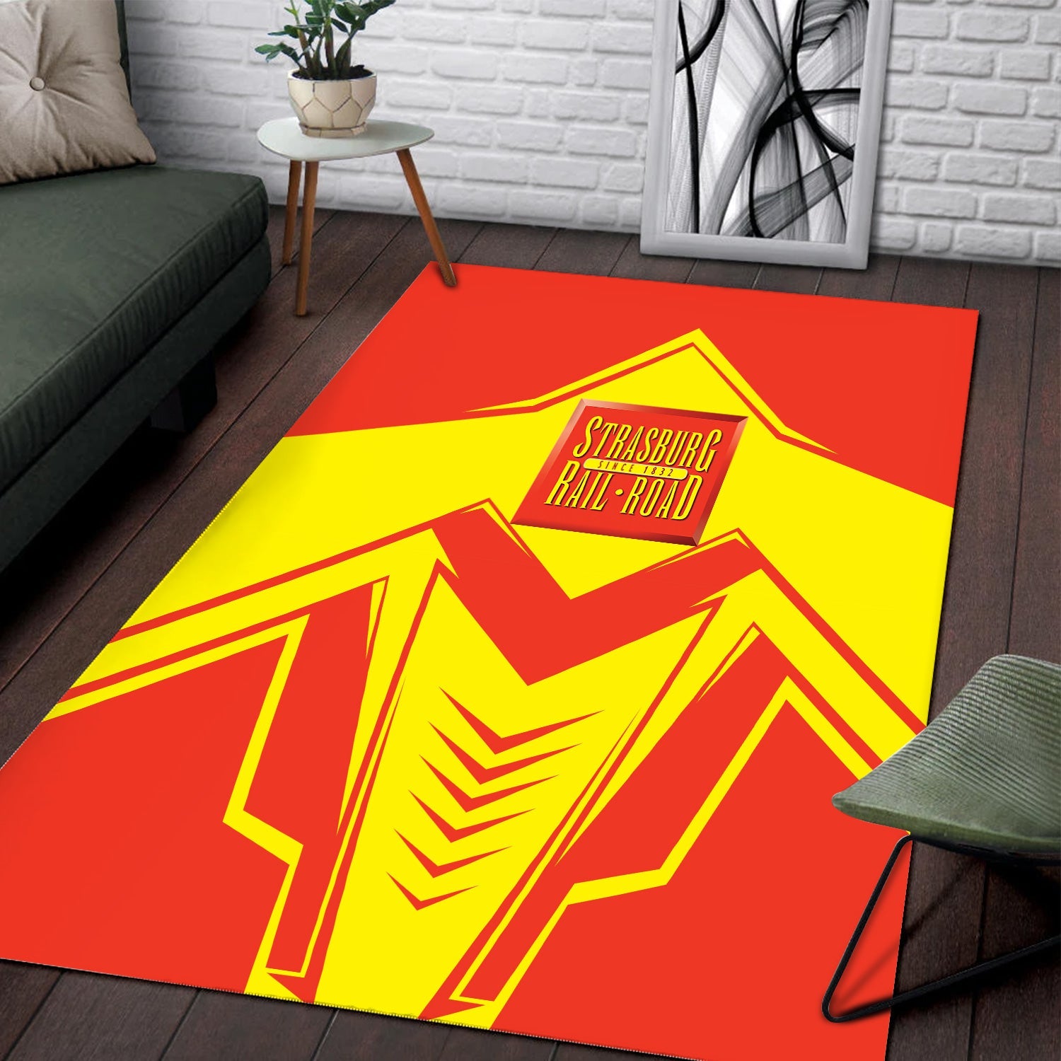 Railspirit Strasburg Railroad Area Rug Railway Trainspotter Style Rug Gift Idea For Foamers