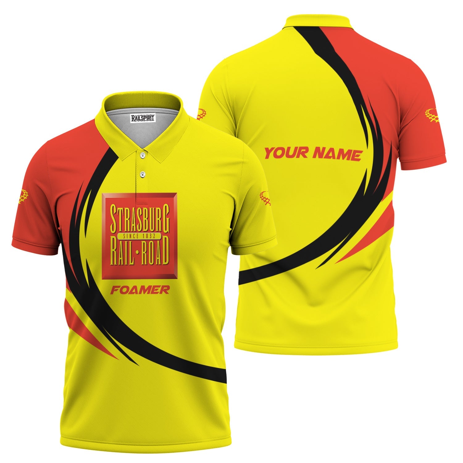 Railspirit Personalized Strasburg Railroad Polo Shirt Unique Graphic Style Shirt For Train Enthusiasts