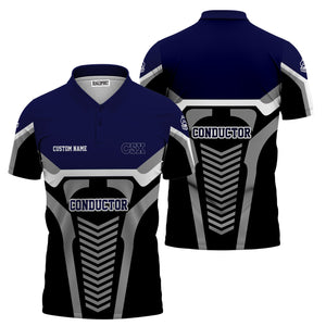 Railspirit Personalized CSX Transportation Railroad Polo Shirt Track-Inspired with Custom Job Position Train Shirt