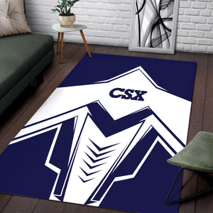 Railspirit CSX Transportation Railroad Area Rug Railway Trainspotter Style Rug Gift Idea For Foamers