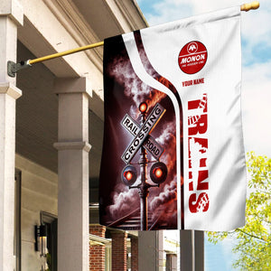 Railspirit Personalized Monon Railroad Garden Flag Railroad Crossing Sign Flag All Over Print