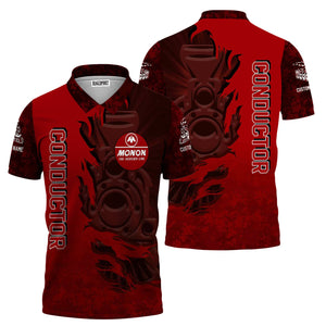 Railspirit Personalized Monon Railroad Polo Shirt Blazing Style with Custom Position Train Shirt