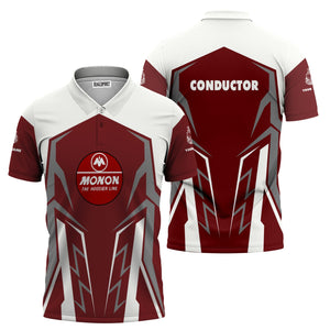 Railspirit Personalized Monon Railroad Polo Shirt Futuristic Design with Custom Job Train Shirt