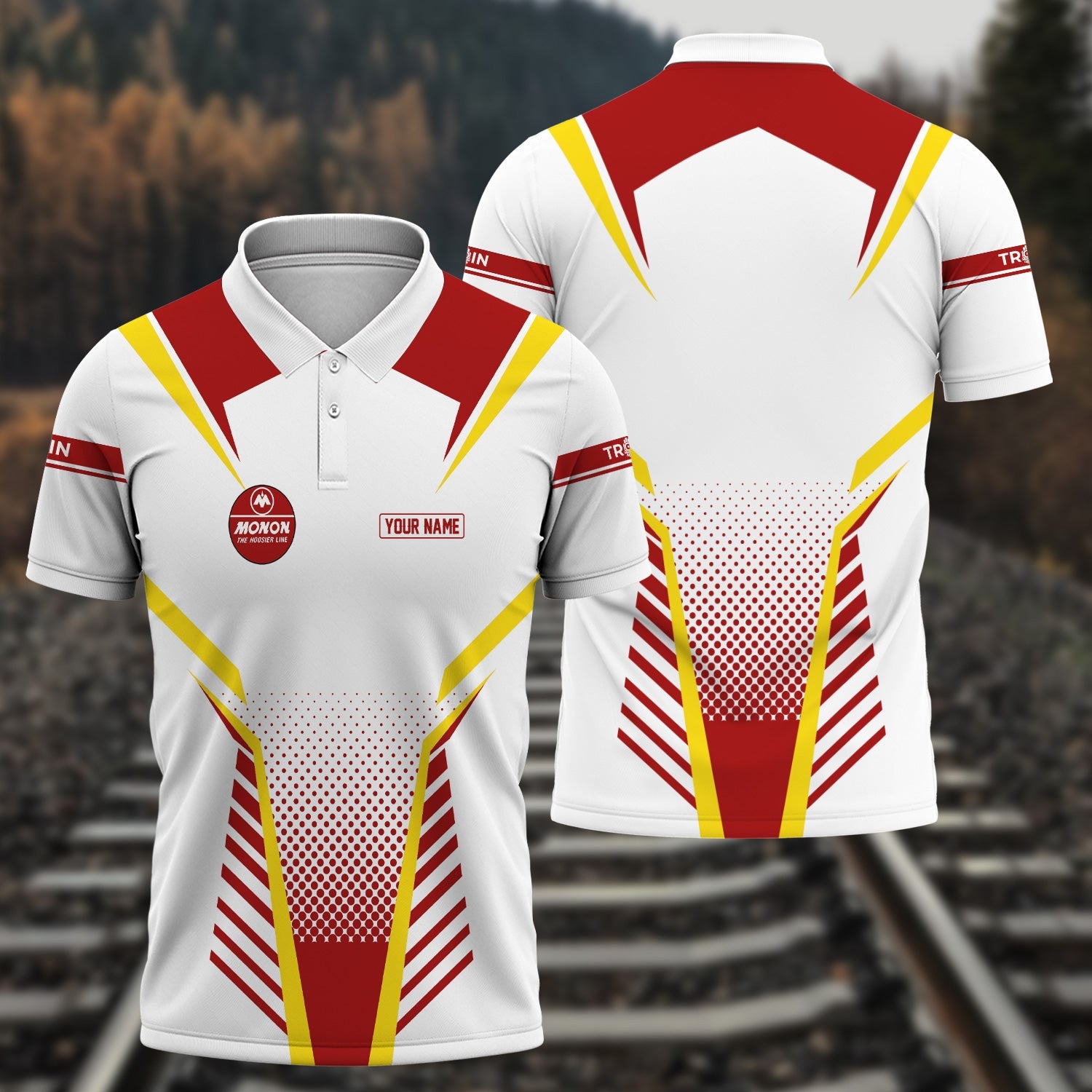 Railspirit Personalized Monon Railroad Polo Shirt Unisex Train Shirt All Over Print