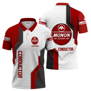 Railspirit Personalized Monon Railroad Polo Shirt Unique Railway Style with Custom Job Train Shirt