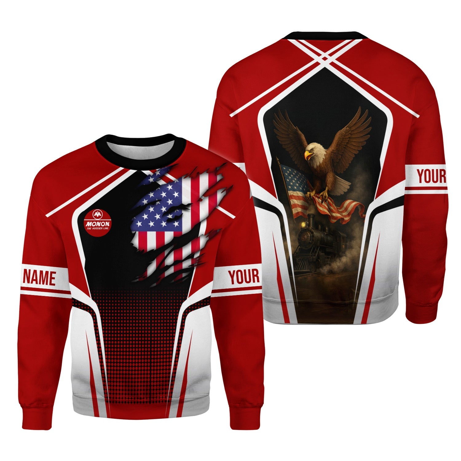 Railspirit Personalized Monon Railroad Sweatshirt American Eagle Vintage Train Shirt