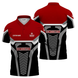 Railspirit Personalized Monon Railroad Polo Shirt Track-Inspired with Custom Job Position  Train Shirt