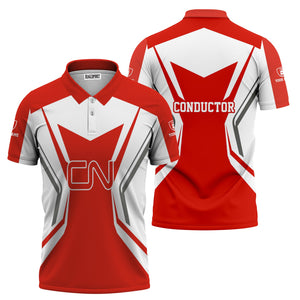 Railspirit Personalized Canadian National Railroad Polo Shirt Unique Style with Custom Job Train Shirt