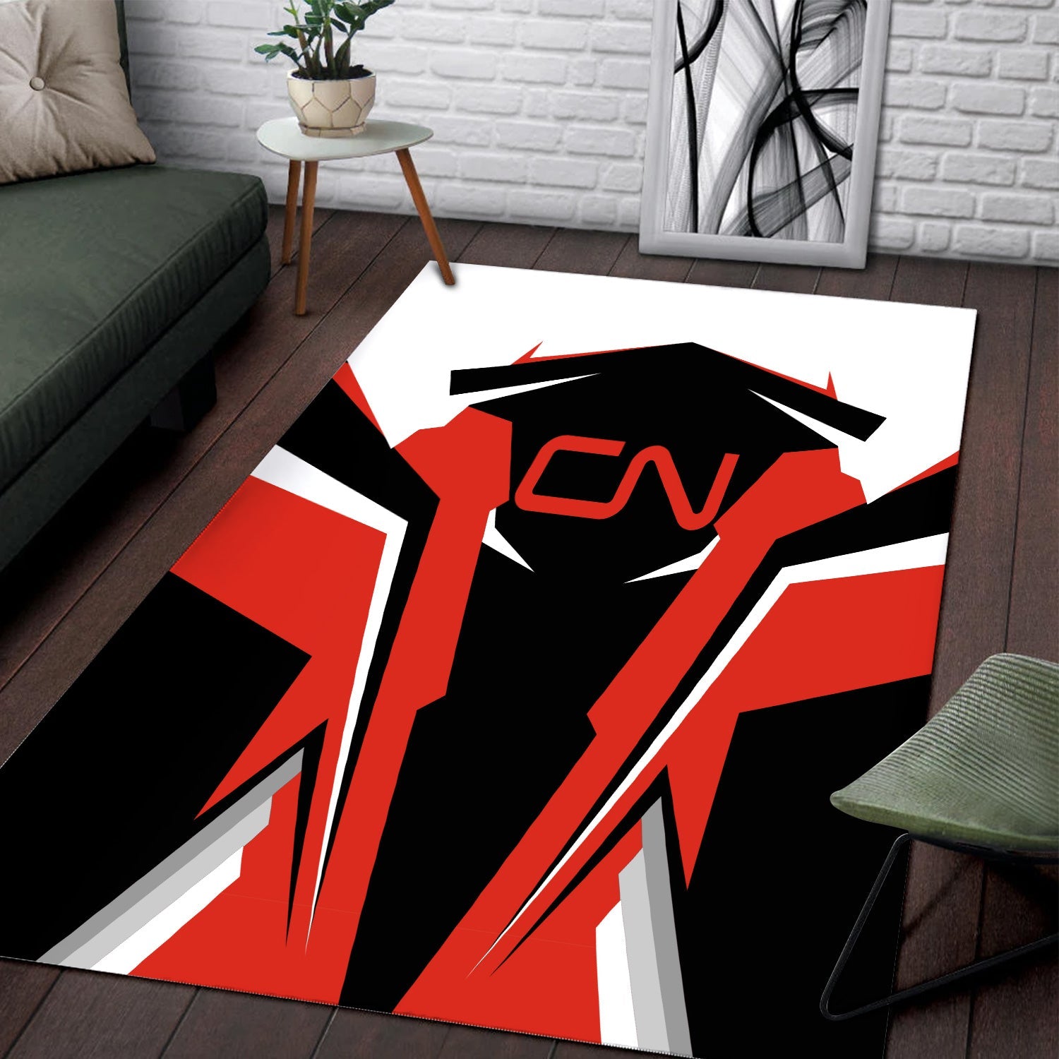 Railspirit Personalized Canadian National Railroad Area Rug Strong Line Style Train Area Rug Gift Idea For Train Lover