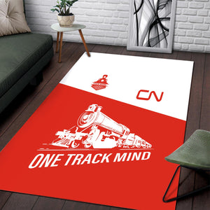Railspirit Personalized Canadian National Railroad Area Rug One Track Mind Train Rug Gift Idea For Train Lover