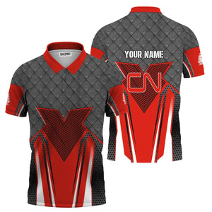 Railspirit Personalized Canadian National Railroad Polo Shirt Rugged Steel Vibes Train Shirt All Over Print