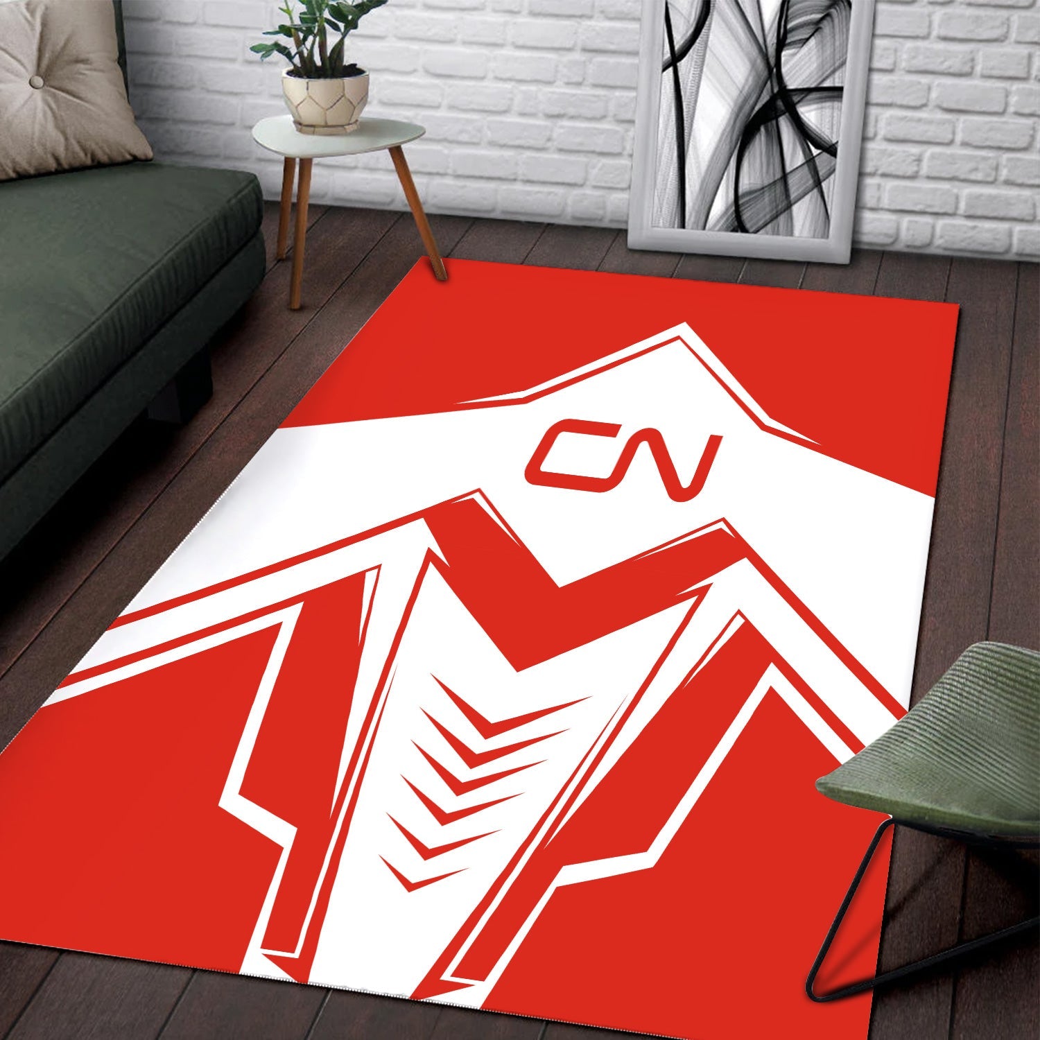 Railspirit Canadian National Railroad Area Rug Railway Trainspotter Style Rug Gift Idea For Foamers