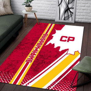 Railspirit Personalized Canadian Pacific Railroad Area Rug Vintage All Over Printed Rug