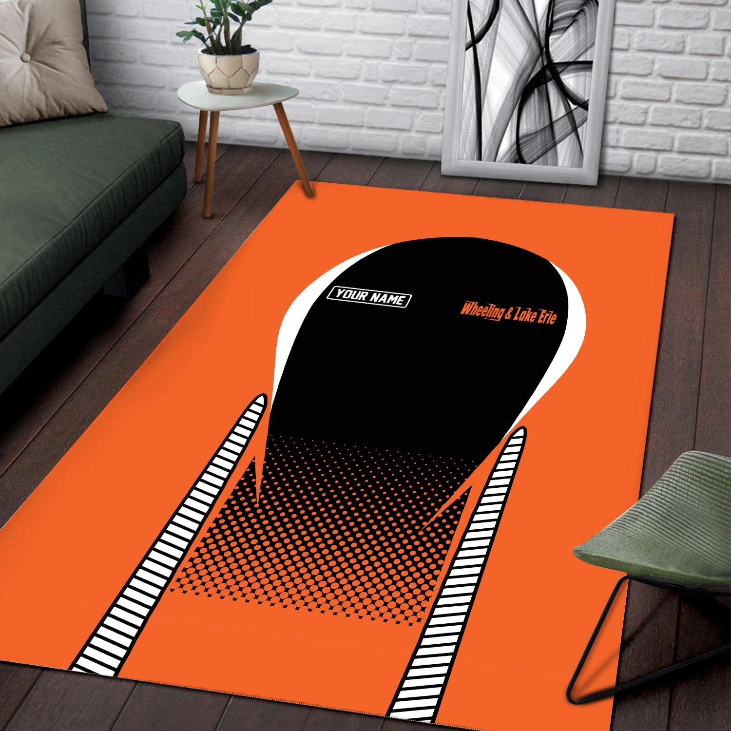 Railspirit Personalized Wheeling And Lake Erie Railroad Area Rug All Over Printed Rug