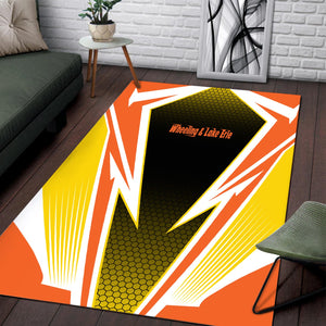 Railspirit Wheeling And Lake Erie Railroad Area Rug Lightning Graphic Style Rug Gift Idea For Train Lover