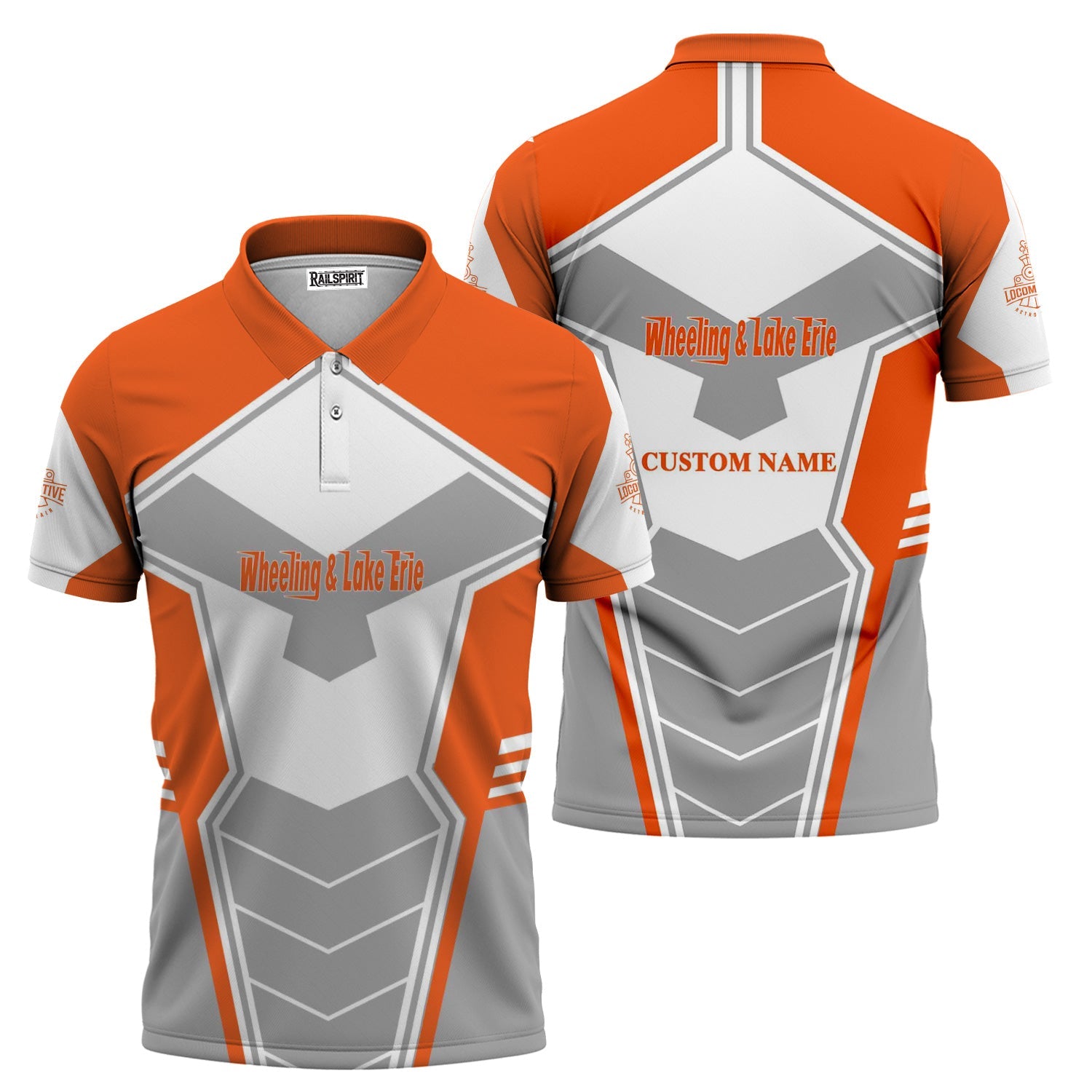 Railspirit Personalized Wheeling And Lake Erie Railroad Polo Shirt Engine-Inspired Style Train Shirt for Railroad Fanatic