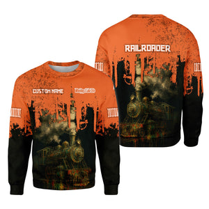 Railspirit Personalized Wheeling And Lake Erie Railroad Sweatshirt Vintage Train Art Style Shirt For Locomotive Fans