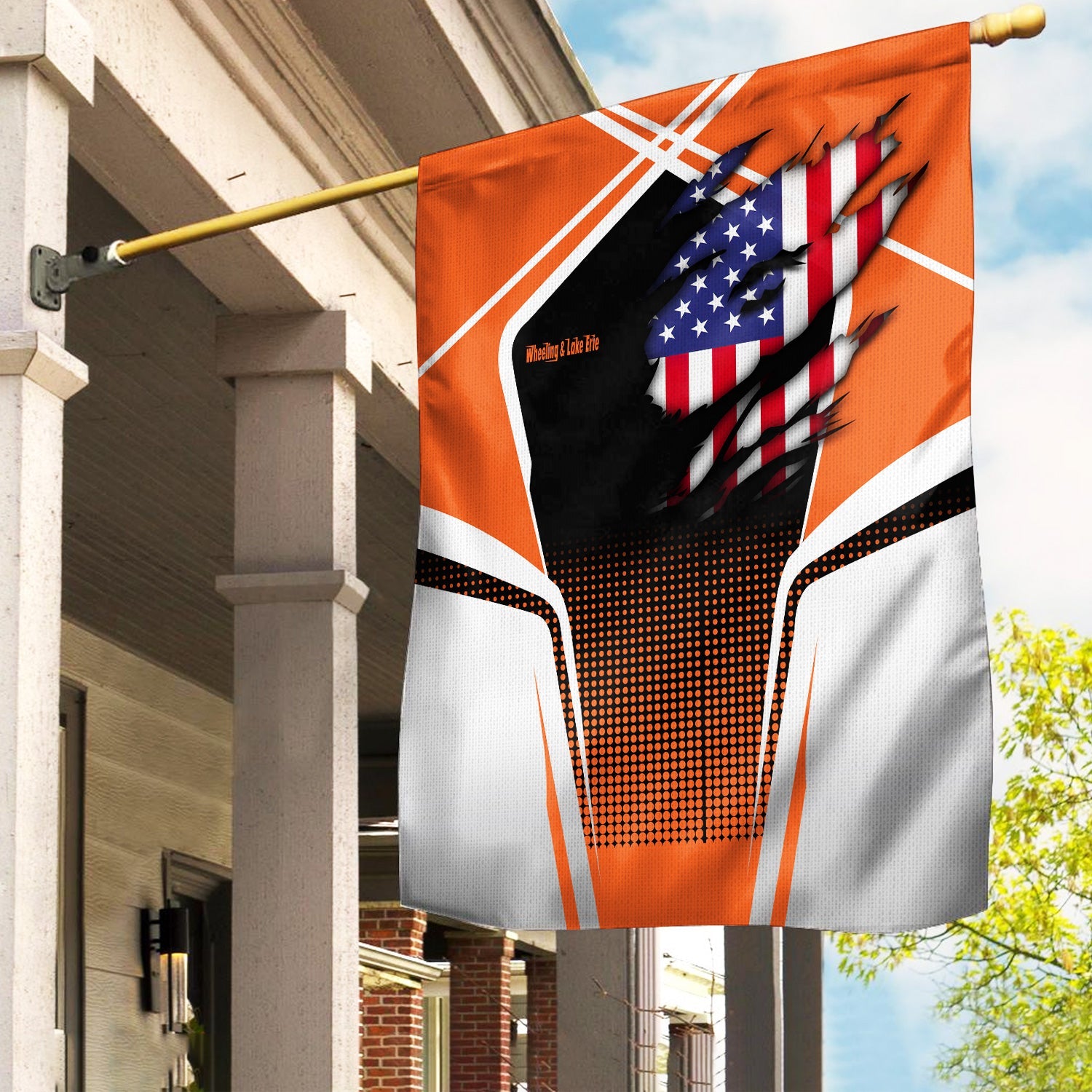 Railspirit Personalized Wheeling And Lake Erie Railroad Garden Flag American Vintage All Over Printed Flag