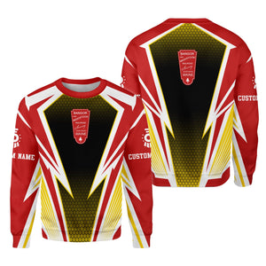 Railspirit Personalized Bangor And Aroostook Railroad Sweatshirt Lightning Graphic Style Shirt Gift Idea For Train Lover