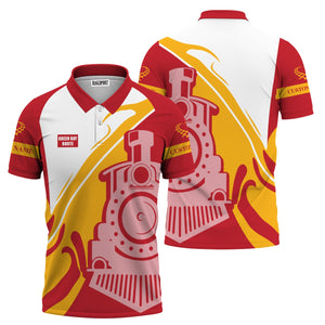 Railspirit Personalized Green Bay & Western Railroad Polo Shirt Flame-Inspired Style Shirt Gift Idea For Train Lovers
