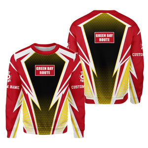 Railspirit Personalized Green Bay & Western Railroad Sweatshirt Lightning Graphic Style Shirt Gift Idea For Train Lover