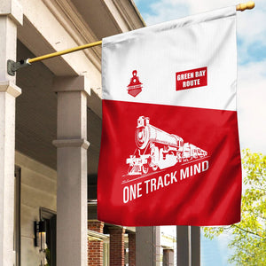 Railspirit Personalized Green Bay & Western Railroad Garden Flag One Track Mind Flag Gift Idea For Train Lover