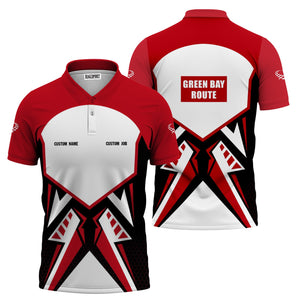 Railspirit Personalized Green Bay & Western Railroad Polo Shirt Vibriant Style with Custom Position Train Shirt